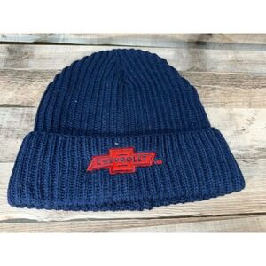 Unisex Chevrolet Knit Beanie Blue Red